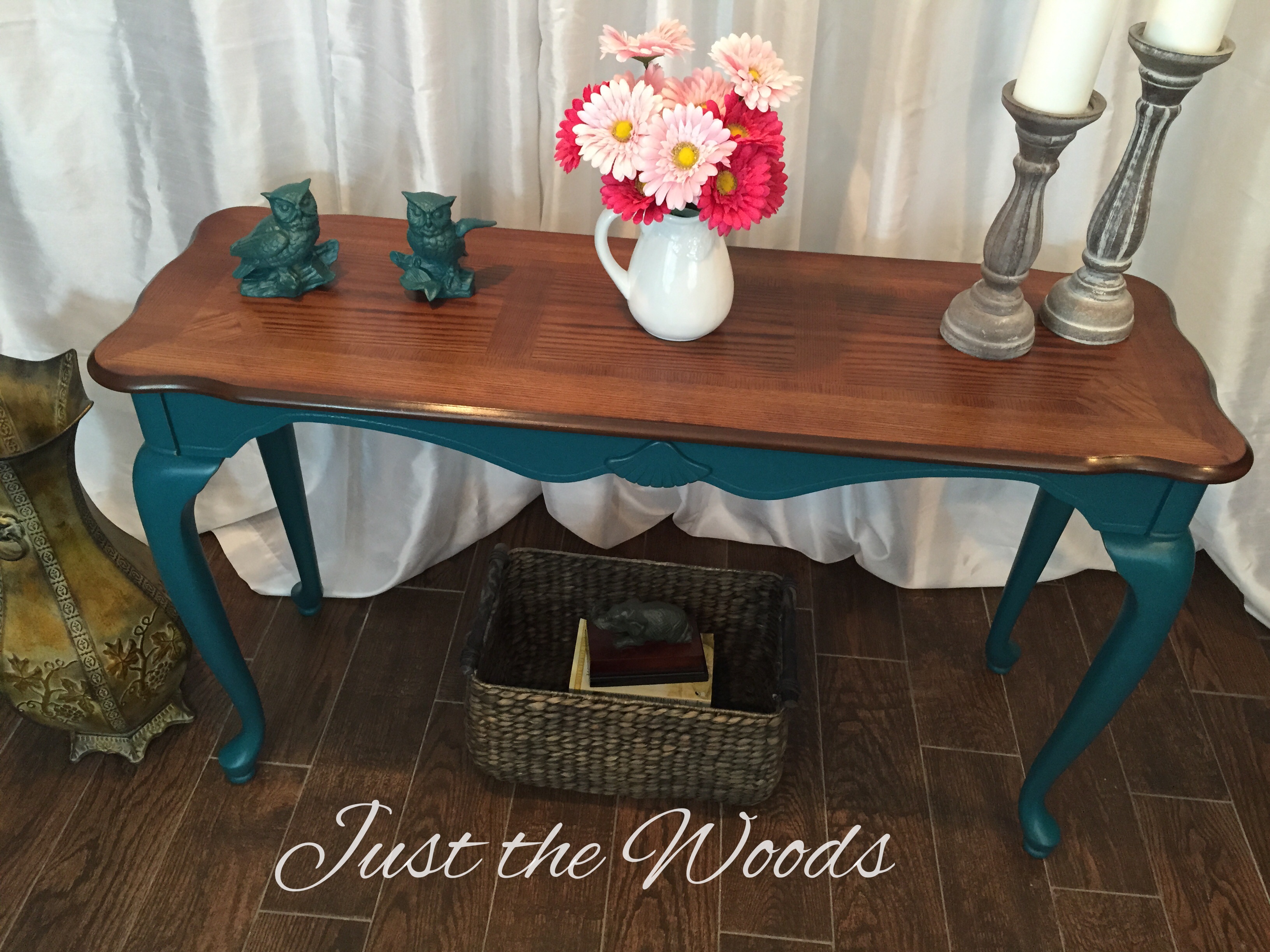 deep teal hall table $245