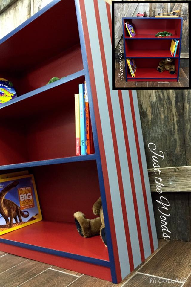 Striped Wood Bookcase