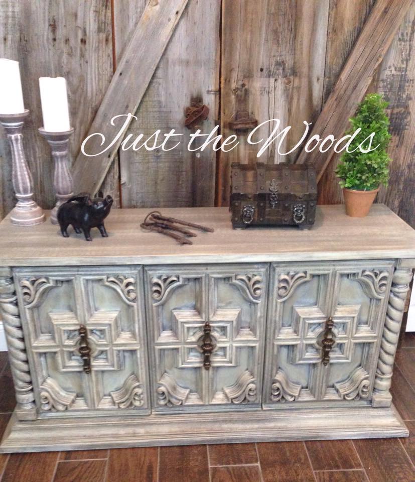 ornate vintage media center $425