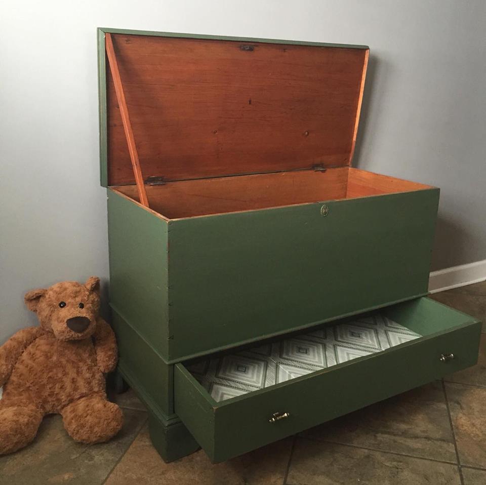 Antique Hand made Chest turned toy box