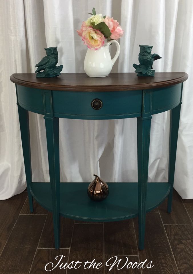 deep teal console table $225