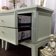 Shabby chic nightstands with surprise drawers