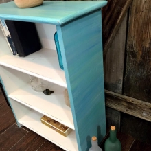 Cool Blues Bookcase sideview