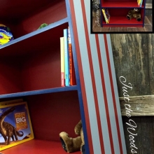 Striped Wood Bookcase
