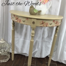 dainty cream side table $145
