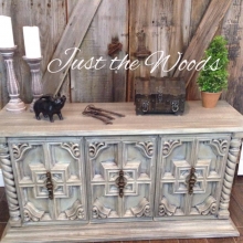 ornate vintage media center $425