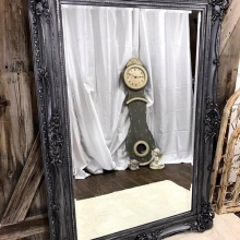 Large Ornate Pewter Mirror