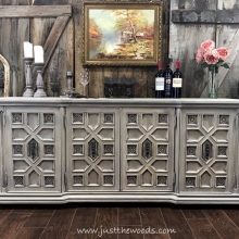 Vintage Ornate Painted Buffet