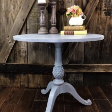 Painted Accent Table with Soft Layers