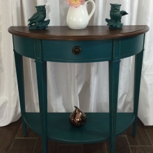deep teal console table $225