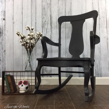 Charcoal Painted Vintage Rocking Chair