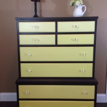 yellow dresser