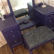 antique eggplant vanity