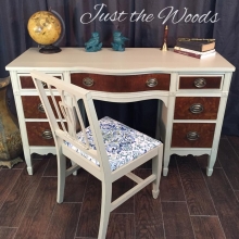 Burl Wood Desk $460