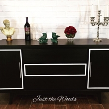 black and white buffet