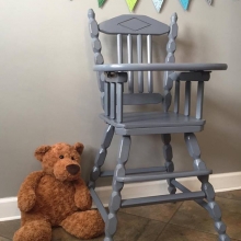 Hand Painted Vintage High Chair