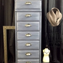 Vintage lingerie chest turned gray