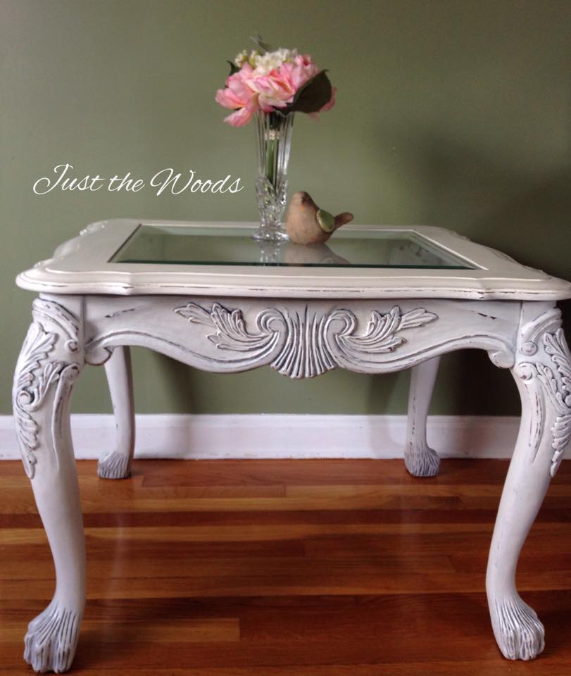 shabby chic lion paw table