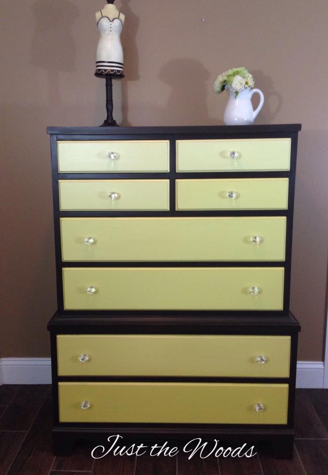 yellow dresser