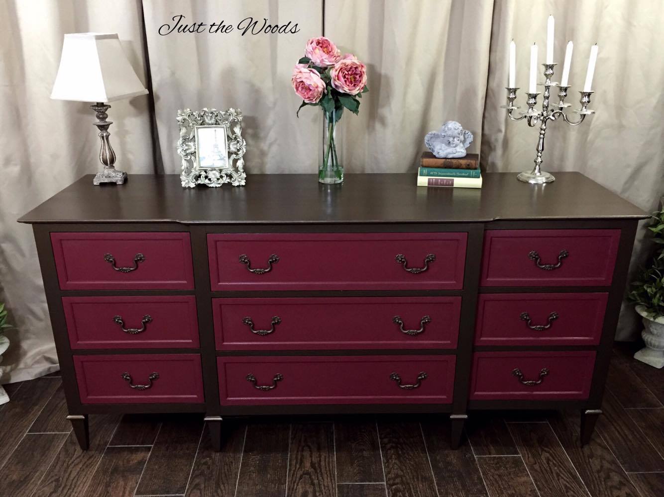 Bronze & Barn wood Red Drexel dresser