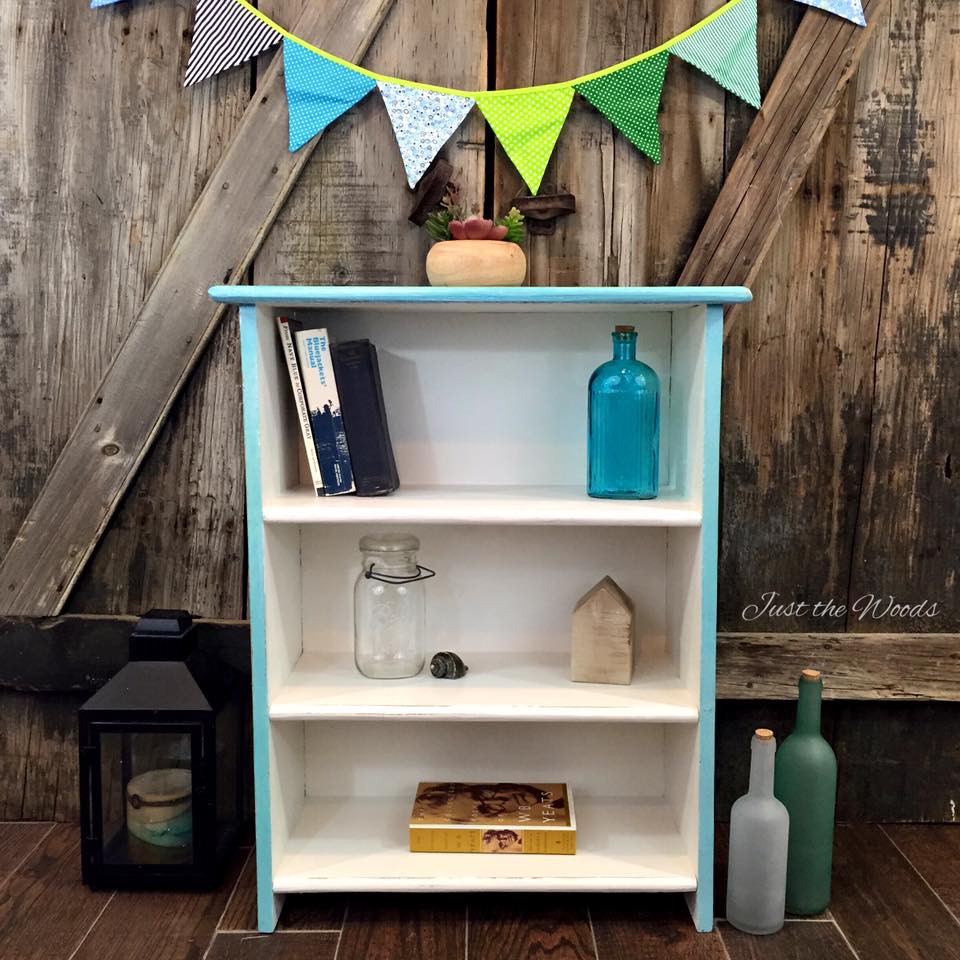 Cool Blues Bookcase