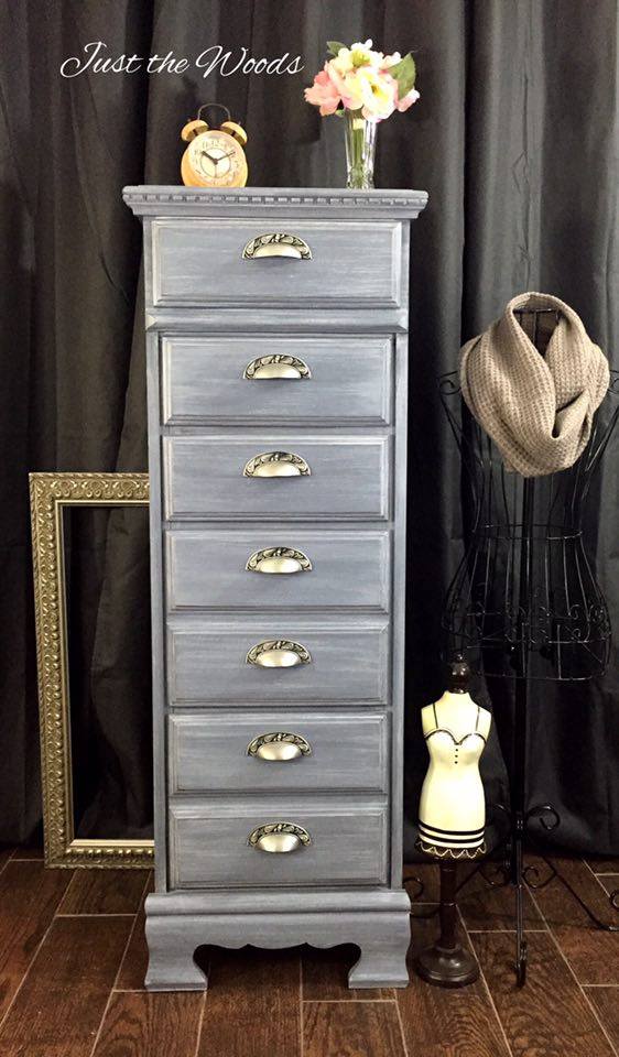 Vintage lingerie chest turned gray