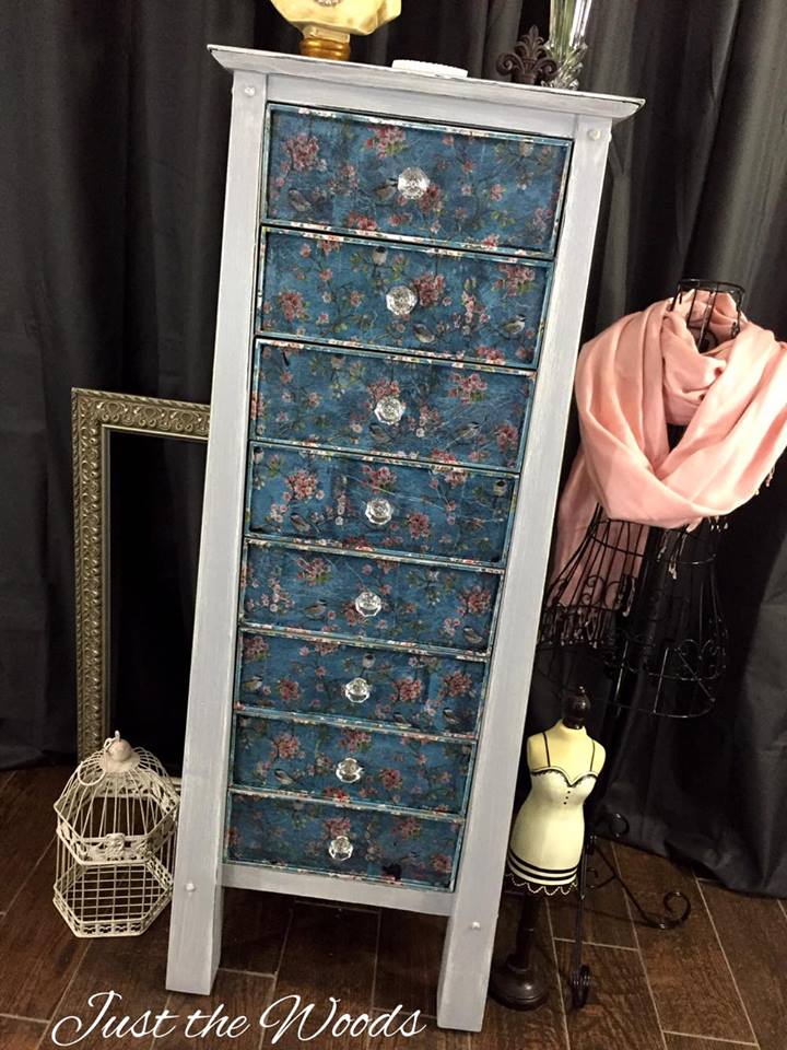 Weathered birds & blooms lingerie chest