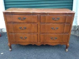 Metallic French Provincial Painted Dresser by Just the Woods french provincial, furniture, staten island, unfinished furniture, painted furniture