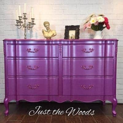 Metallic French Provincial Painted Dresser