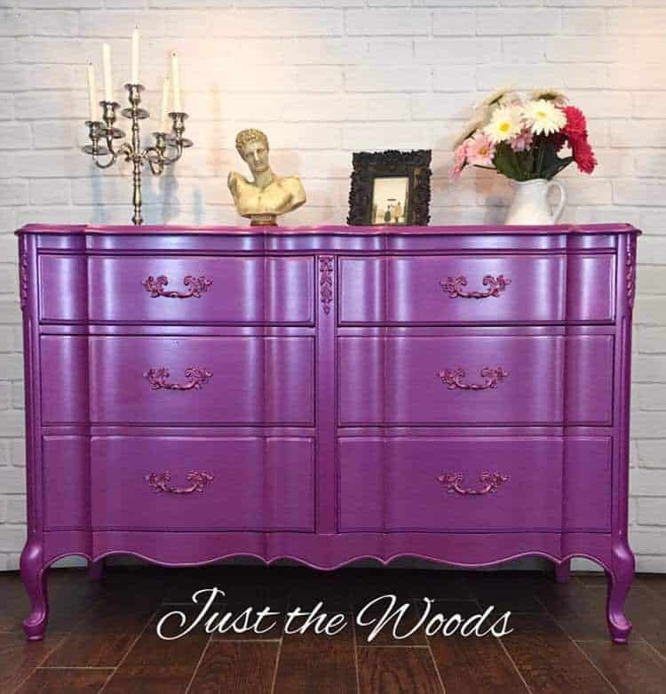 Metallic French Provincial Painted Dresser by Just the Woods