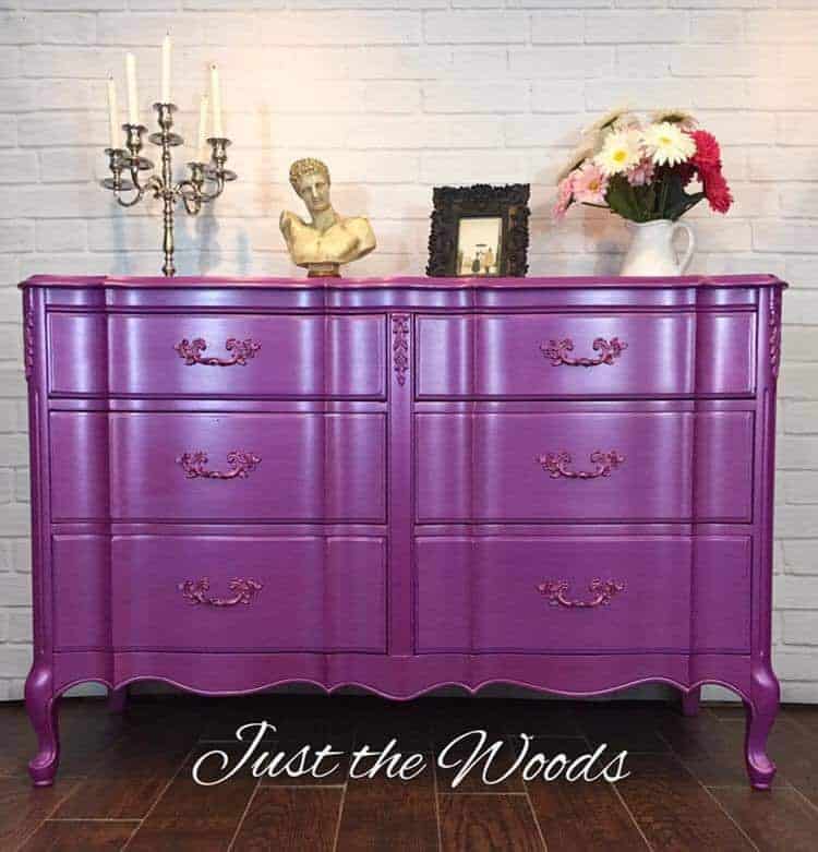 The Perfect Purple? French Provincial Dresser Makeover 