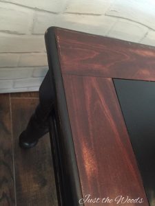 painting pine tables black with stain