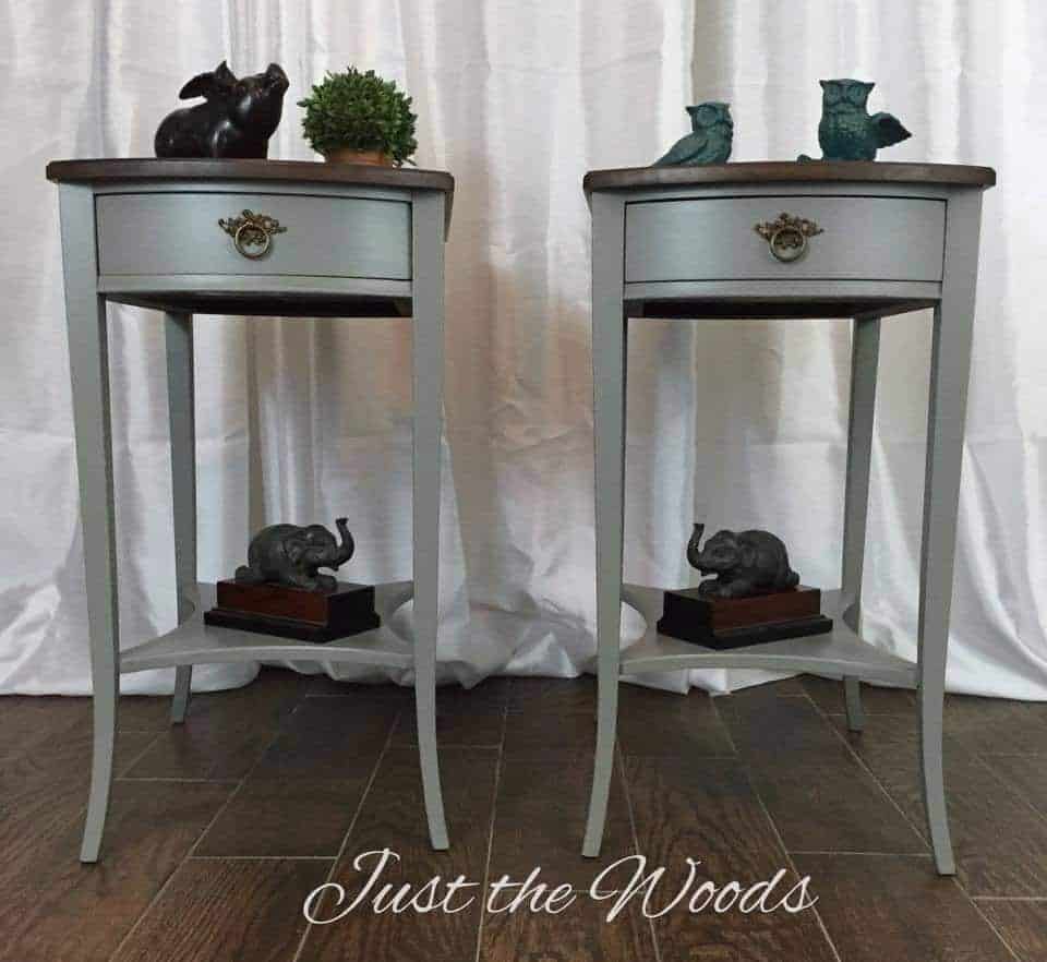 Painted Mahogany tables makeover 