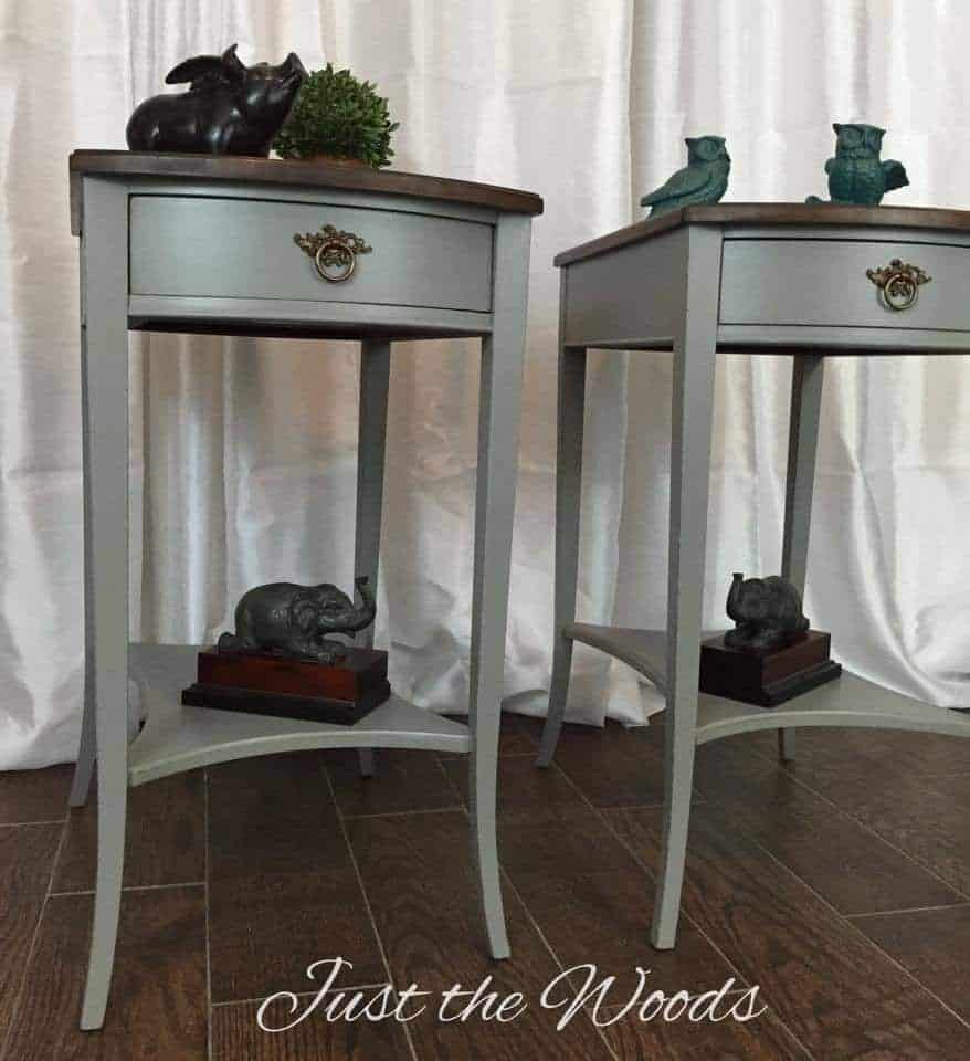 painted Mahogany tables, vintage tables, painted furniture, chalk paint, antique furniture, restored tables, just the woods, shabby chic, distressed, 