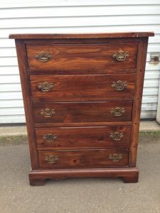 stenciled dresser, vintage dresser, chunky dresser, painted dresser