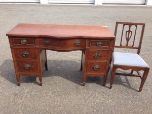 burl wood, burled wood desk, vintage desk, burlwood furniture
