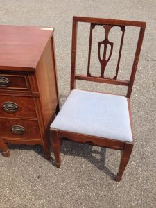 hepplewhite desk, burl wood desk, burl wood furniture, refinished desk