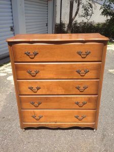 cottage chic dresser, painted dresser, stenciled dresser, vintage dresser, maple dresser