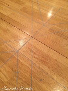 marking table for stencil, how to stencil a table, stencil ideas for kitchen table