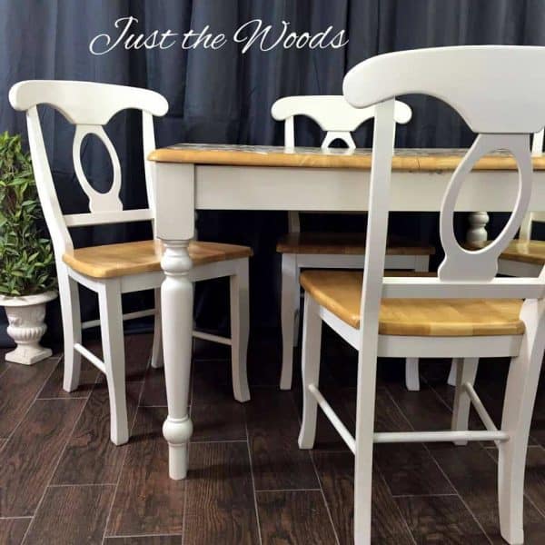 Darling Damask Stenciled Dining Room Table by Just the Woods