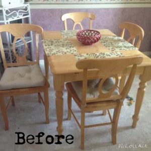 Pine wood Dining Set