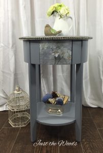 decoupaged-and-nail-head-table