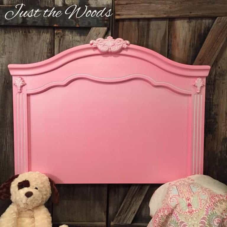 Pretty in Pink Painted Headboard Using a Paint Sprayer