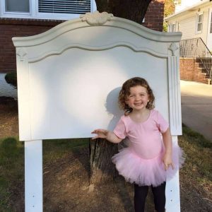 Pretty in Pink Painted Headboard