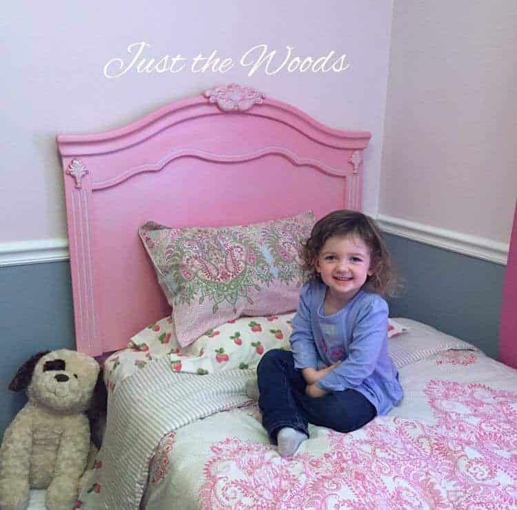 Pink Painted Headboard Using Paint Sprayer