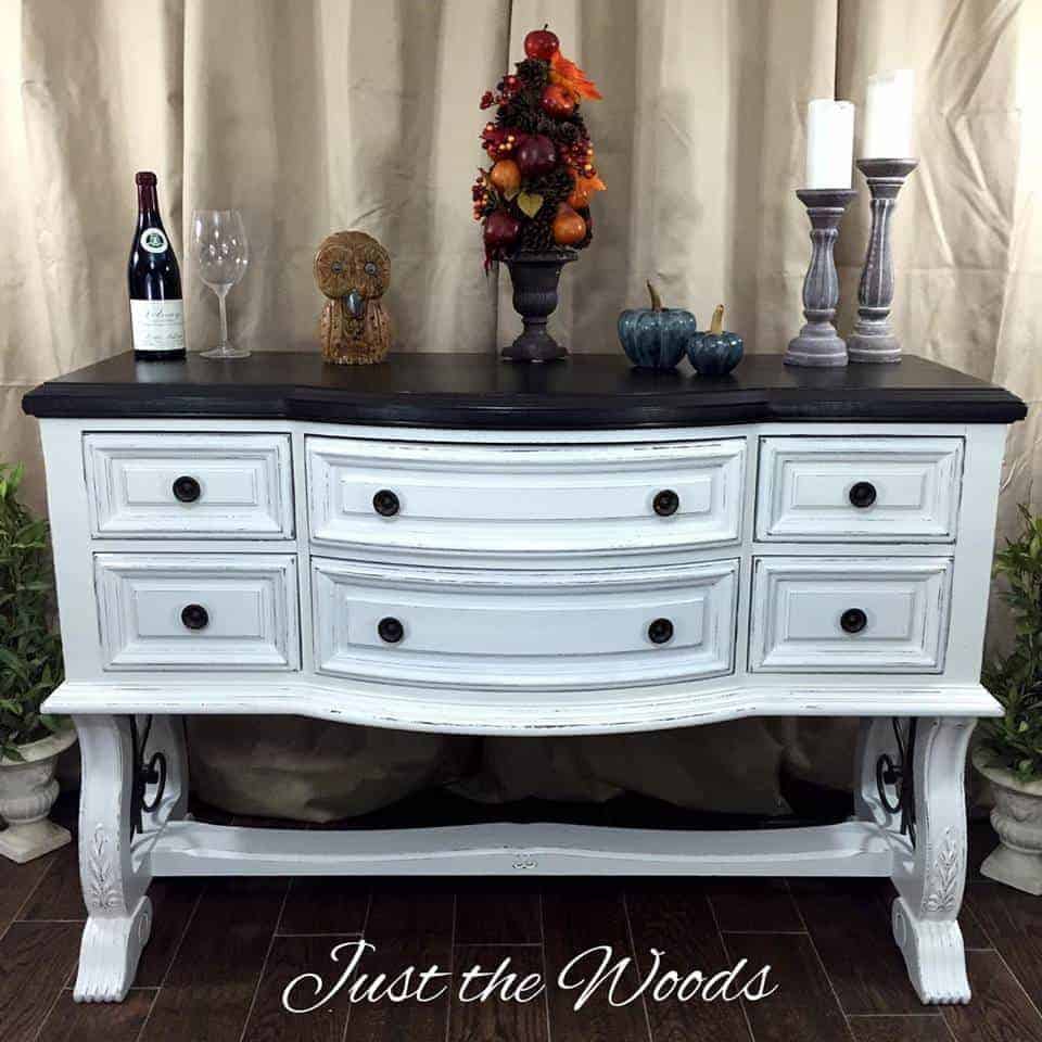 white chalk paint, painted furniture