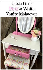 girls-pink-vanity, painted vanity, new york, staten island