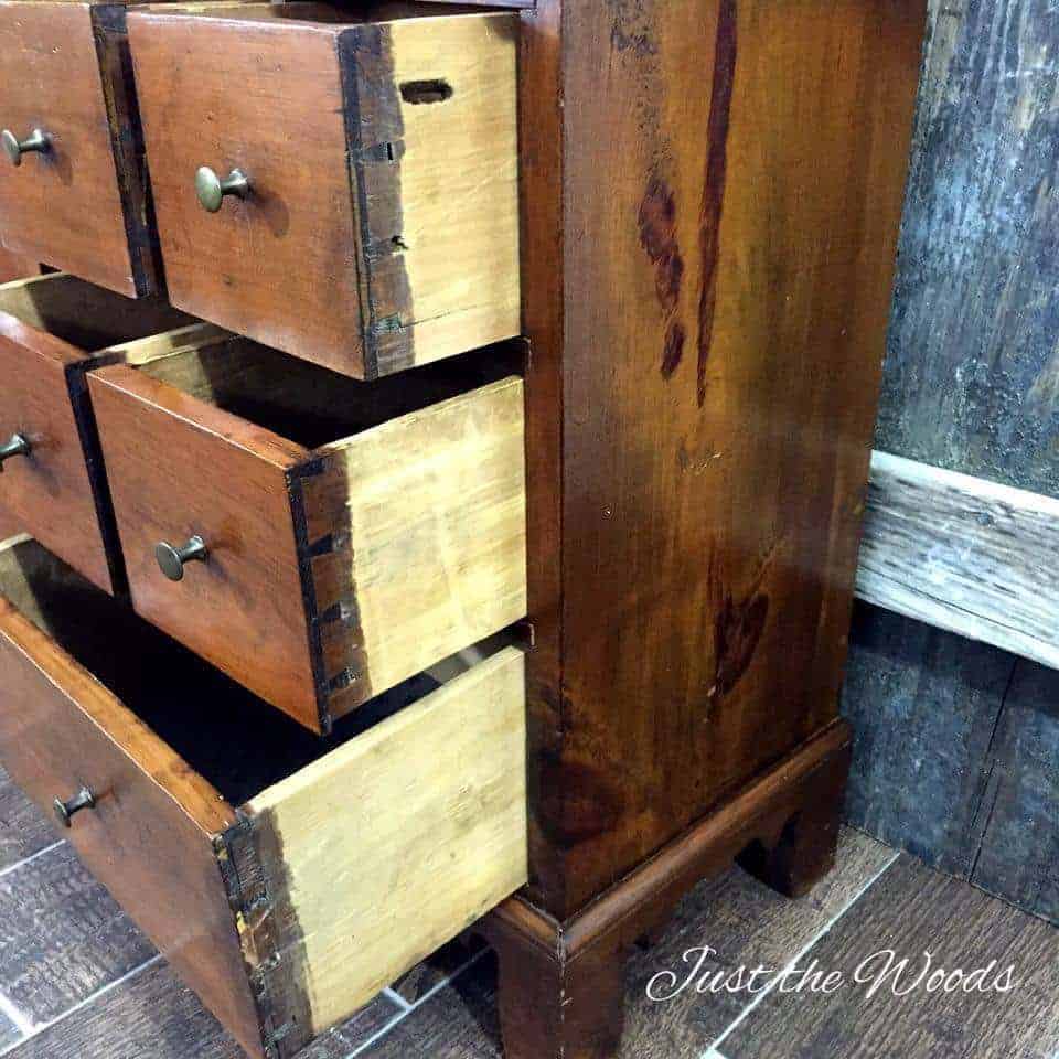 Antique dovetail joints, handmade tables, apothecary tables