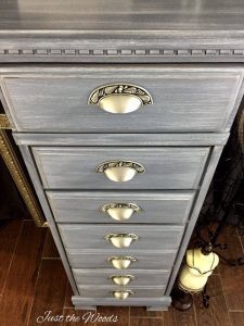 lingerie chest, staten island, nyc, painted chest, vintage chest, just the woods, chalk paint