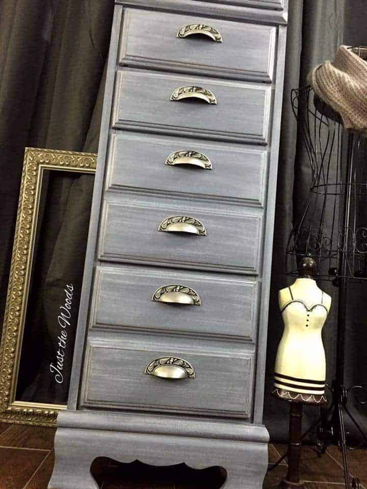 Shades of gray, painted chest, painted furniture, lingerie chest, vintage chest, staten island, nyc